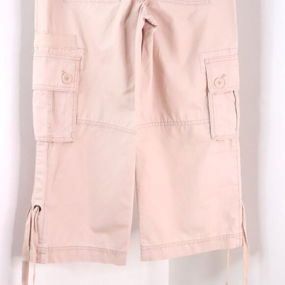 NWD New CAbi Carol Anderson Women's 2 Beige Cotton Cargo Cropped Capri Pants - Picture 7 of 10